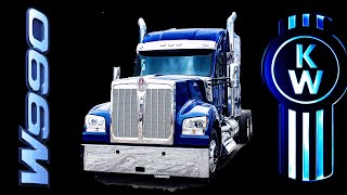 LEGENDARY BLUE KENWORTH W990 CUMMINS MANUAL  MIDNIGHT BLACK LIMITED EDITION INTERIOR   TOUR