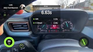 2022 Ford Maverick Lariat First Edition 2.0 Ecoboost Awd 0-60 Mph 0-100 Kmh Attempt 1