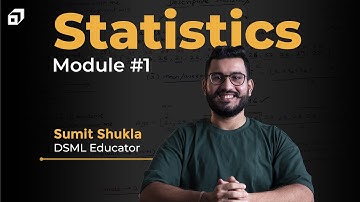 Statistics for Data Science - Module 1 | Measures of Central Tendency & Dispersion Tutorial @SCALER