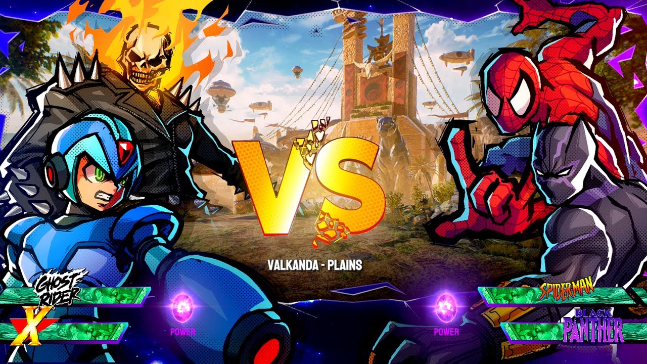 GHOST RIDER & MEGAMAN X VS SPIDER-MAN & BLACK PANTHER l