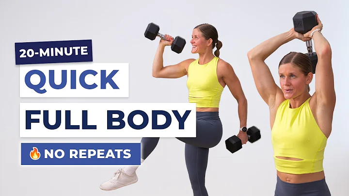 Quick Full Body Dumbbell Workout | 20 Minutes, All Standing + No Repeats