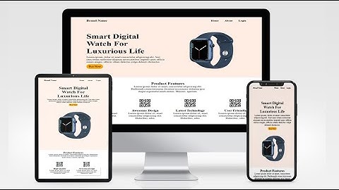 Responsive Product Landing Page Website Using HTML CSS Only