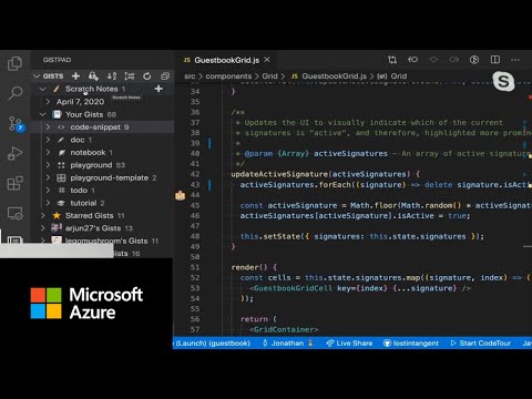 How to easily manage GitHub gists from within Visual Studio Code | Azure Tips and Tricks