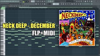 Neck Deep - December (MIDI FLP) (FL Studio Piano Tutorial / Cover)