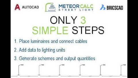 Street lighting project in 3 steps. MeteorCALC.