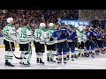 Blues, Stars exchange handshakes after dramatic double overtime Game 7