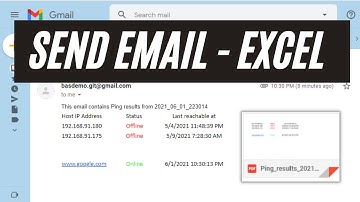 Build your own Ping Tester #5 | E-Mail the results from your GMAIL account | Networking | Excel