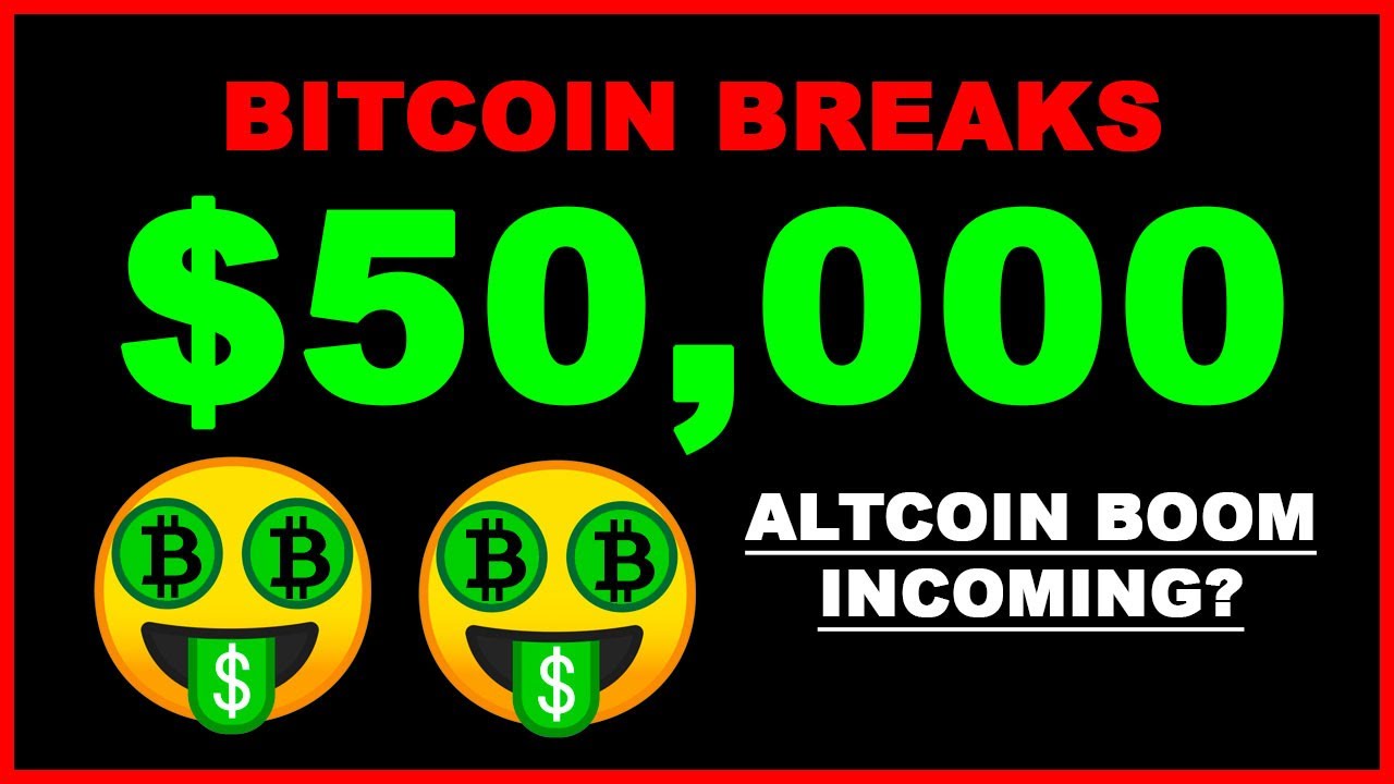 Bitcoin Breaks $50000 & Almost 1 Trillion Market Cap - YouTube