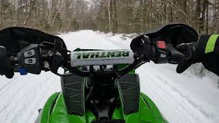 Adirondack mountain snowmobile Speculator to Wells