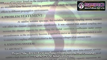 EFFECT OF MUTUAL COUPLING ON THE CHANNEL CAPACITY OF MIMO SYSTEMS
