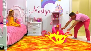 The floor is lava - Story by Nastya and dad