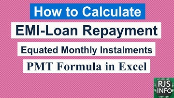 Excel EMI calculation formula | Home Loan calculator