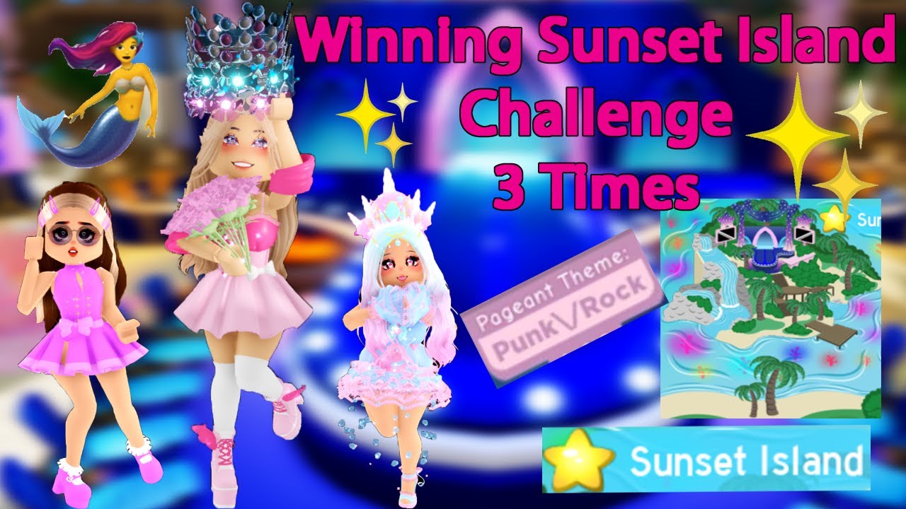 Royale High Sunset Island Challenge Winning 3 Times In A Row YouTube