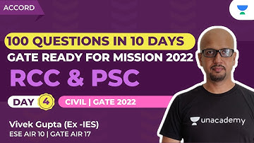 RCC & PSC - Day 4 | 100 Top Questions in 10 days | GATE 2022 | Vivek Gupta (Ex-IES)