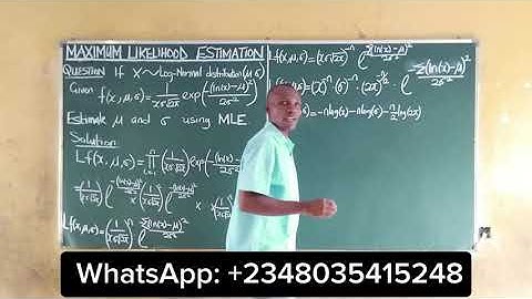 Log Normal Distribution | Maximum Likelihood Estimation #parameterestimation   @content-academy