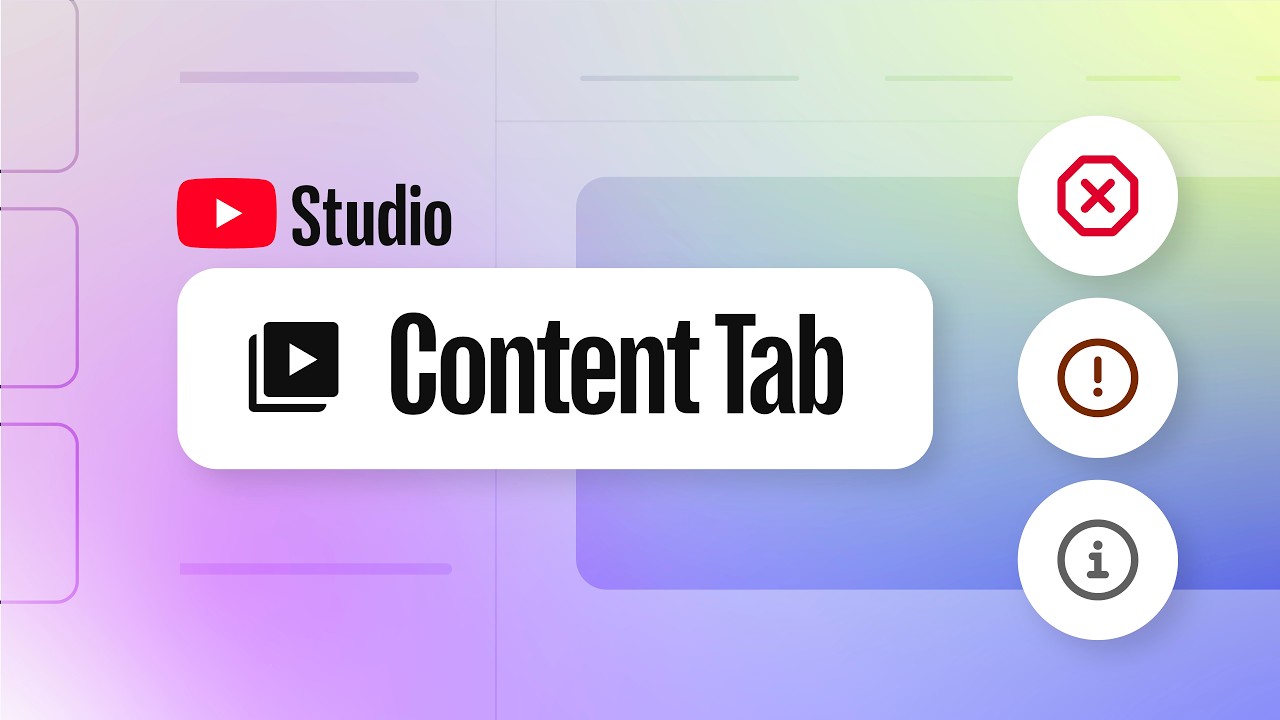 The Content Tab in YouTube Studio