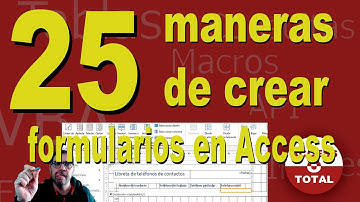 25 maneras de crear un formulario en ACCESS