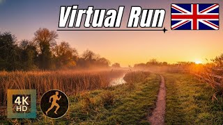 Great British Sunrise. Virtual Run 4k - Treadmill Workout Scenery.