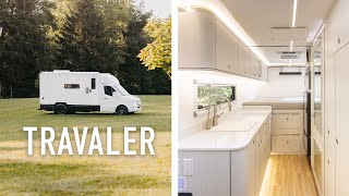 TRAVALER | B Box Van Tour with Washer/Dryer + Platform Bed