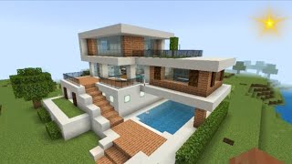 Touring my new modern mansion in Minecraft