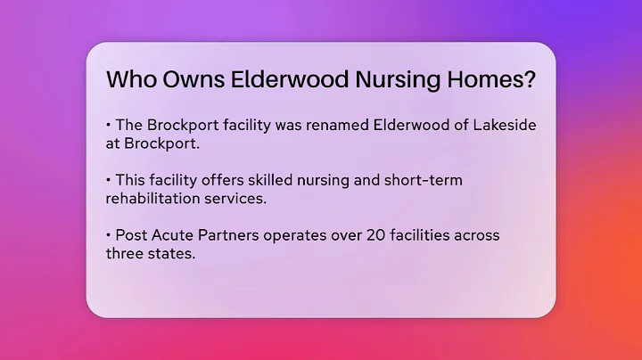 Who Owns Elderwood Nursing Homes? - Nursing Knowledge Exchange