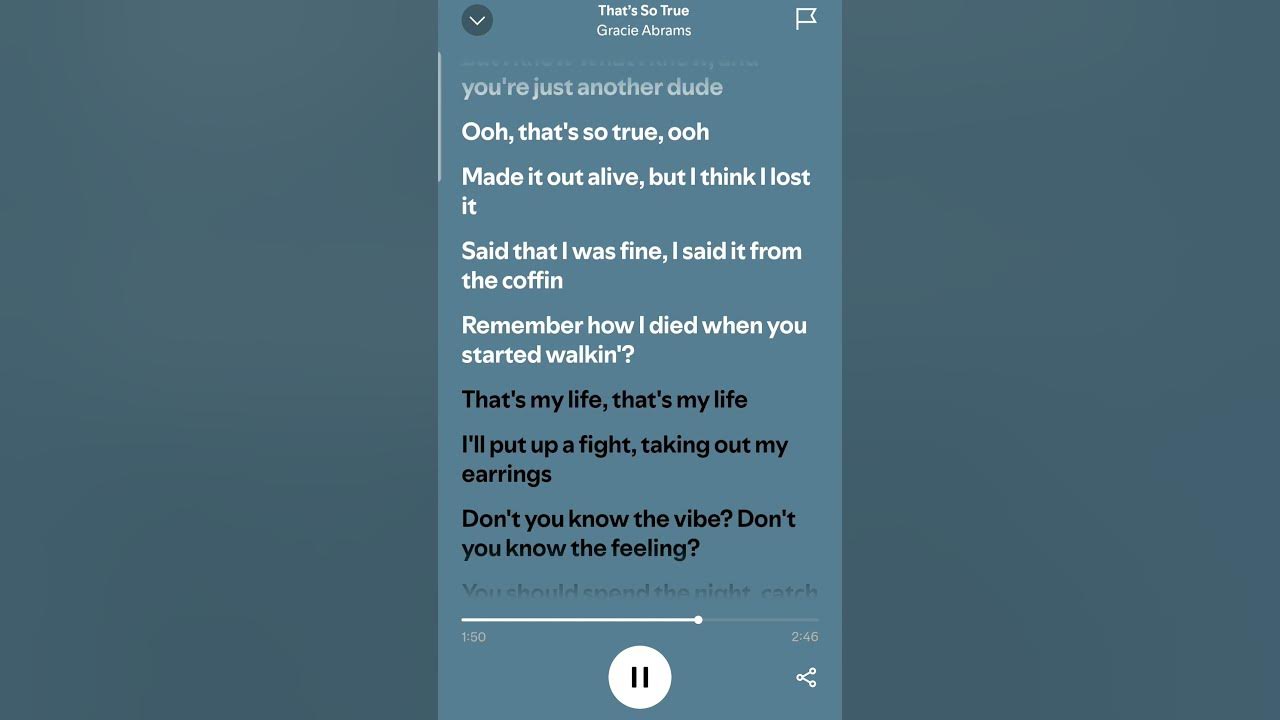 Thats so true lyrics #song#lyrics credits-to@Gracieabrams