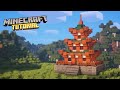 Minecraft | How to build a Japanese House / Temple | Tutorial