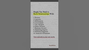 People you need to build relationships with