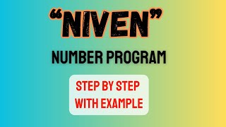What is NIVEN OR  Harshad Number  | NIVEN OR  Harshad Number program | Harshad Number क्या हैं 
