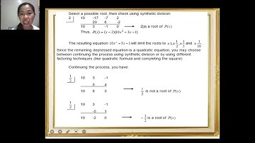 MATH 10 TUTORIAL Q1, REMAINDER THEOREM, FACTOR THEOREM AND RATIONAL ROOT THEOREM