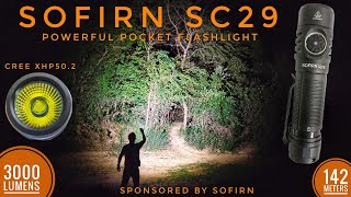 SOFIRN SC29 3000lm Powerful Pocket Flashlight Review & Beamshots Comparison with SOFIRN SC28