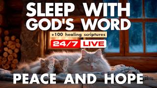 Bible verses for healing comfort. Peaceful scriptures relax. Deep sleep heals.