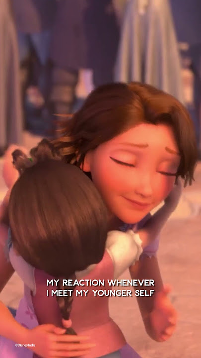 Meeting My Younger Self: Honest Reaction💖| Tangled | #shorts | @disneyindia