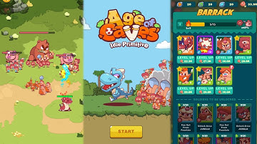 Age of Caves Idle primitive Gameolay iOS Android Walkthrough