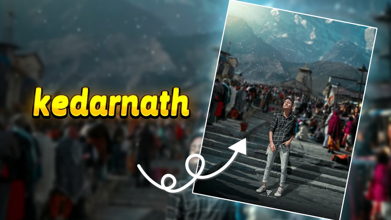 kedarnath temple photo editing tutorial in phone // how to edit kedarnath temple photo editing #sc.