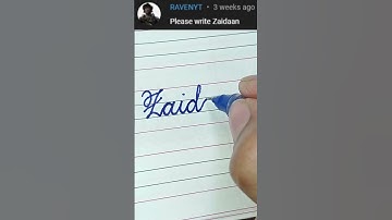 Zaidaan - Beautiful name in Cursive writing | Cursive writing for beginners | #shorts