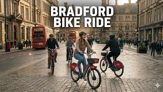 Bradford Town Centre, BIKE RIDE (4K,HDR)