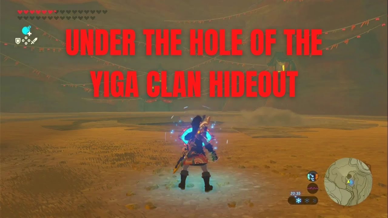 UNDER THE HOLE OF THE YIGA CLAN HIDEOUT - Botw Glitch