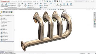 Solidworks tutorial Exhaust manifold