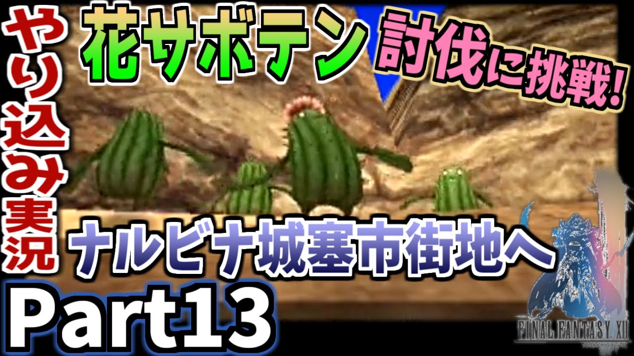 Final Fantasy Xii を仕事の合間に実況プレイpart13 東ダルマスカ砂漠 ナルビナ城塞市街地 モブ 花サボテン Youtube