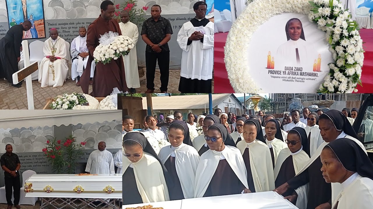 #HIVYO NDIVYO MWILI MAREHEMU SR VERONICA ULIVYO WASILI MAKABURINI NA KUINGIZWA NDANI YA KABURI 