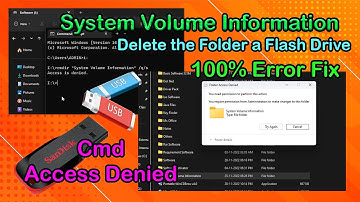 How to Fix System Volume Information Access Denied in CMD | Remove the Folder a Flash Drive 😴