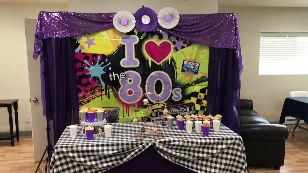 Decoración De Los 80 Para Adolescente - YouTube | Decoración de unas,  Fiestas de los 80, Temas de fiesta de cumpleaños