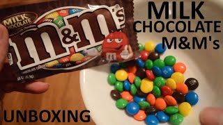 Unboxing Milk Chocolate M&M's 1.69 OZ Bag