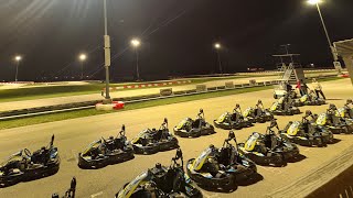 Aggressive Night Race At Kart Circuit Autobahn (POV)
