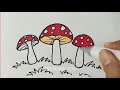 How to Draw a Cute Mushroom for Kids | Easy Marker Coloring Tutorial