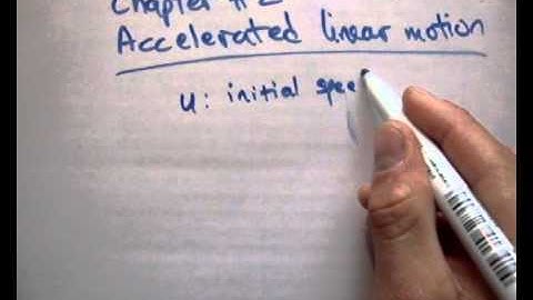 Chapter 2 Introduction : Accelerated Linear Motion