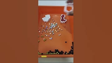 Pearls Drop From Different Cookie Cutters. #shorts #asmr #pearl #beads #satisfying #oddlysatisfying