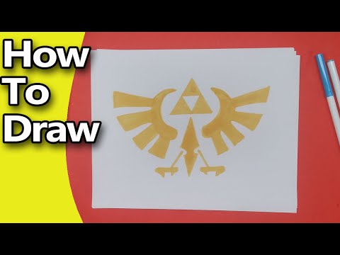 How to Draw  the Zelda Logo Triforce Emblem Easy! Step by Step Drawing Tutorial