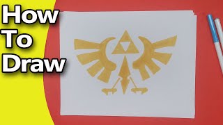 zelda draw step triforce easy drawing emblem